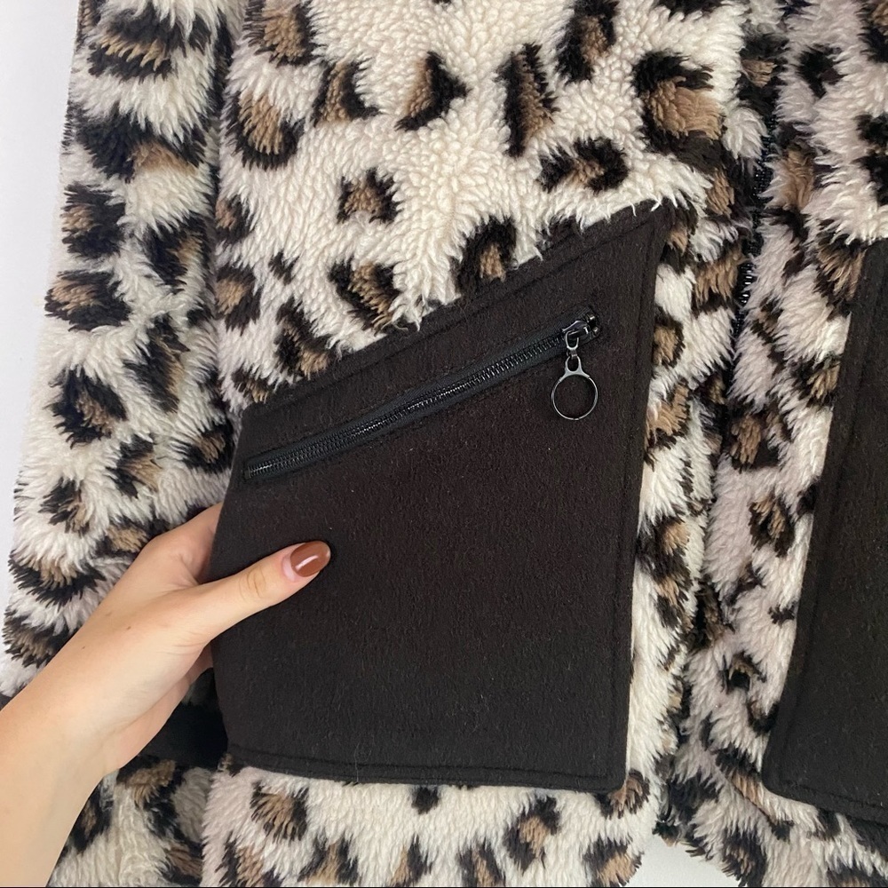 JONATHAN SIMKHAI leopard fuzzy COAT - image 4